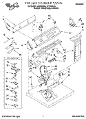 TOP AND CONSOLE, LIT/OPTIONAL Diagram and Parts List for LGT8858DZ0  Whirlpool Dryer
