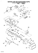 MOTOR AND ICE CONTAINER Diagram and Parts List for CS22AEXHN02  Crosley Refrigerator