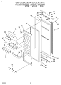 REFRIGERATOR DOOR Diagram and Parts List for KSBS20QEAL1  KitchenAid Refrigerator