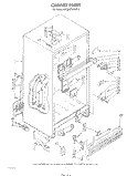 CABINET Diagram and Parts List for ET22MTXPWR0  Whirlpool Refrigerator