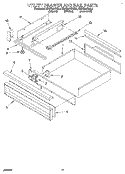 UTILITY DRAWER AND RAIL Diagram and Parts List for KDDT207BAL0  KitchenAid Range