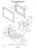 DOOR AND LATCH Diagram and Parts List for RM778PXT3  Whirlpool Microwave Oven Combo