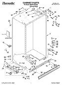 CABINET PARTS Diagram and Parts List for KBUDT4270A02  KitchenAid Refrigerator
