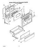 OVEN DOOR AND DRAWER Diagram and Parts List for SGS395XX0  Roper Range