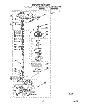 GEARCASE Diagram and Parts List for 4XLA87W92AW0  Whirlpool Washer