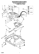 MACHINE BASE PARTS Diagram and Parts List for LSQ9200PT4  Whirlpool Washer