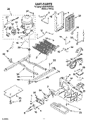 UNIT PARTS Diagram and Parts List for GS2SHKXNQ00  Whirlpool Refrigerator