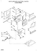 AIR FLOW AND CONTROL Diagram and Parts List for ACM492XX3  Whirlpool Air Conditioner