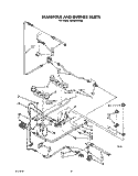MANIFOLD AND BURNER Diagram and Parts List for SE950PERW6  Whirlpool Range
