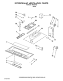 INTERIOR AND VENTILATION PARTS Diagram and Parts List for IMH15XVQ4  Whirlpool Microwave