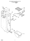 FREEZER LINER Diagram and Parts List for SS25AEXHW01  Whirlpool Refrigerator