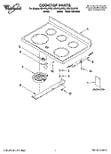 COOKTOP PARTS Diagram and Parts List for GR478LXPQ3  Whirlpool Range