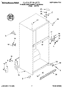 CABINET Diagram and Parts List for KTHD18KDAL01  Whirlpool Refrigerator