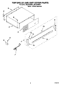 TOP GRILLE AND UNIT COVER PARTS Diagram and Parts List for KBLS36FMB01  KitchenAid Refrigerator