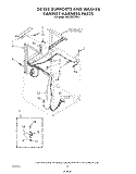 DRYER SUPPORTS AND WASHER CABINET H Diagram and Parts List for KGLC500TAL1  KitchenAid Washer Dryer Combo
