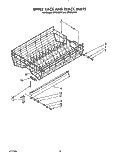 UPPER RACK AND TRACK Diagram and Parts List for KPDI620T3  KitchenAid Dishwasher