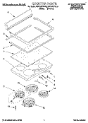 COOKTOP, LITERATURE Diagram and Parts List for KERC507YWH2  KitchenAid Range