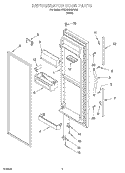 REFRIGERATOR DOOR Diagram and Parts List for 2VGD23DQFW02  Whirlpool Refrigerator