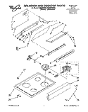 SPLASHER AND COOKTOP Diagram and Parts List for RE960PXYN0  Whirlpool Microwave Oven Combo