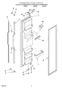 FREEZER DOOR Diagram and Parts List for KSRS22QGWH03  KitchenAid Refrigerator