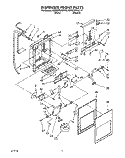 DISPENSER FRONT Diagram and Parts List for KSRS22QAAL10  KitchenAid Refrigerator