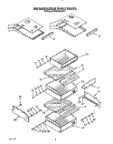 REFRIGERATOR SHELF Diagram and Parts List for KSSS48DWX01  KitchenAid Refrigerator
