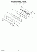 CONTROL PANEL PARTS Diagram and Parts List for GBS279PVB00  Whirlpool Wall Oven