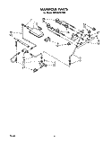MANIFOLD Diagram and Parts List for SM958PEPW0  Whirlpool Range