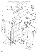CONTROLS AND REAR PANEL Diagram and Parts List for LSR7200EQ0  Whirlpool Washer