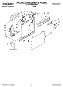 FRAME AND CONSOLE PARTS Diagram and Parts List for IUD4000SQ0  Whirlpool Dishwasher