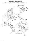 DISPENSER FRONT PARTS Diagram and Parts List for KSRI25FNSS00  KitchenAid Refrigerator