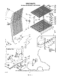 UNIT Diagram and Parts List for EV110FXVW00  Whirlpool Freezer