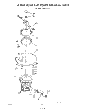 HEATER, PUMP AND LOWER SPRAY ARM Diagram and Parts List for DU6000XR4  Whirlpool Dishwasher