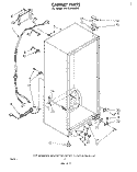 CABINET Diagram and Parts List for EV15HKXRW0  Whirlpool Freezer