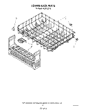 LOWER RACK Diagram and Parts List for 4KUDP220T0  KitchenAid Dishwasher