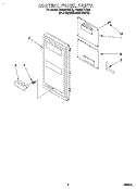 CONTROL PANEL, LITERATURE Diagram and Parts List for RM280PXBQ0  Whirlpool Microwave Oven Combo