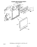 FRAME AND CONSOLE Diagram and Parts List for TUD3000W0  Whirlpool Dishwasher