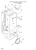 REFRIGERATOR LINER Diagram and Parts List for 4YED22PQFN03  Whirlpool Refrigerator