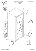 CABINET, LITERATURE Diagram and Parts List for ET09PCXHW00  Whirlpool Refrigerator