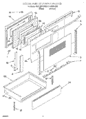 DOOR AND DRAWER Diagram and Parts List for KERC607EAL5  KitchenAid Range
