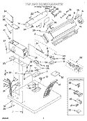 SECTION Diagram and Parts List for YCEP2960JQ0  Whirlpool Dryer