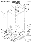 CABINET PARTS Diagram and Parts List for KSRD22FTST02  KitchenAid Refrigerator