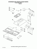 INTERIOR AND VENTILATION PARTS Diagram and Parts List for WMH1164XVS1  Whirlpool Microwave