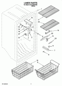 LINER PARTS Diagram and Parts List for EVL201NXRQ06  Whirlpool Freezer