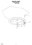 HEATER PARTS Diagram and Parts List for KUDL01ILBS6  KitchenAid Dishwasher