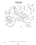 CABINET Diagram and Parts List for MW3601XS0  Whirlpool Microwave