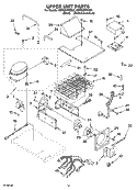 UPPER UNIT PARTS Diagram and Parts List for KBRS36FMX01  KitchenAid Refrigerator