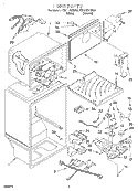 LINER Diagram and Parts List for ET21LKXHN00  Whirlpool Refrigerator