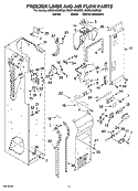FREEZER LINER AND AIR FLOW PARTS Diagram and Parts List for KSSS48QMX02  KitchenAid Refrigerator