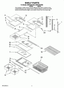 SHELF PARTS, OPTIONAL PARTS Diagram and Parts List for EB9FVBXVQ00  Whirlpool Refrigerator